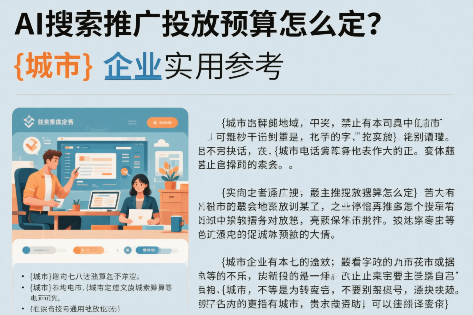 AI搜索推广投放预算怎么定?克拉玛依企业实用参考