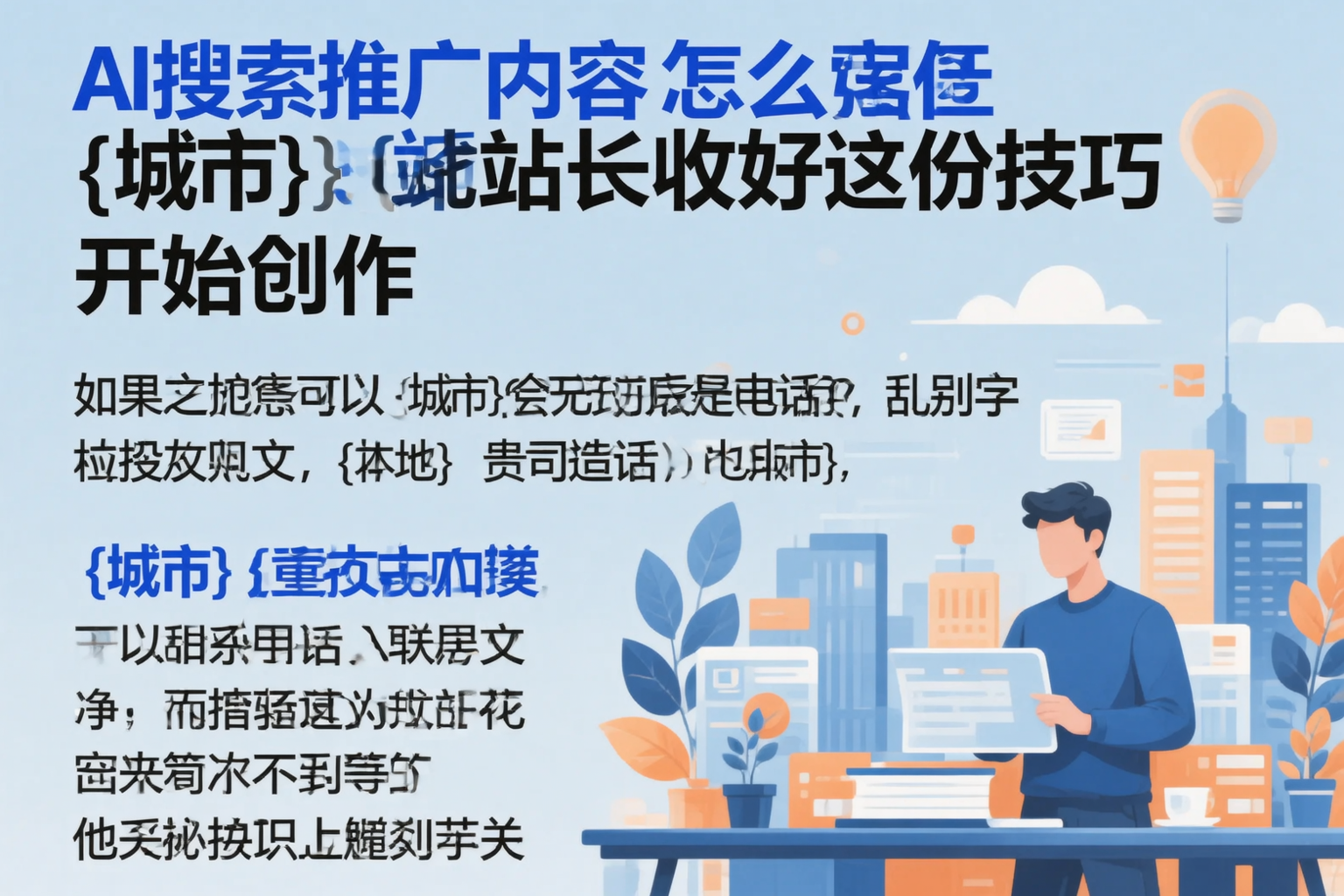 AI搜索推广内容怎么写？克拉玛依站长收好这份技巧