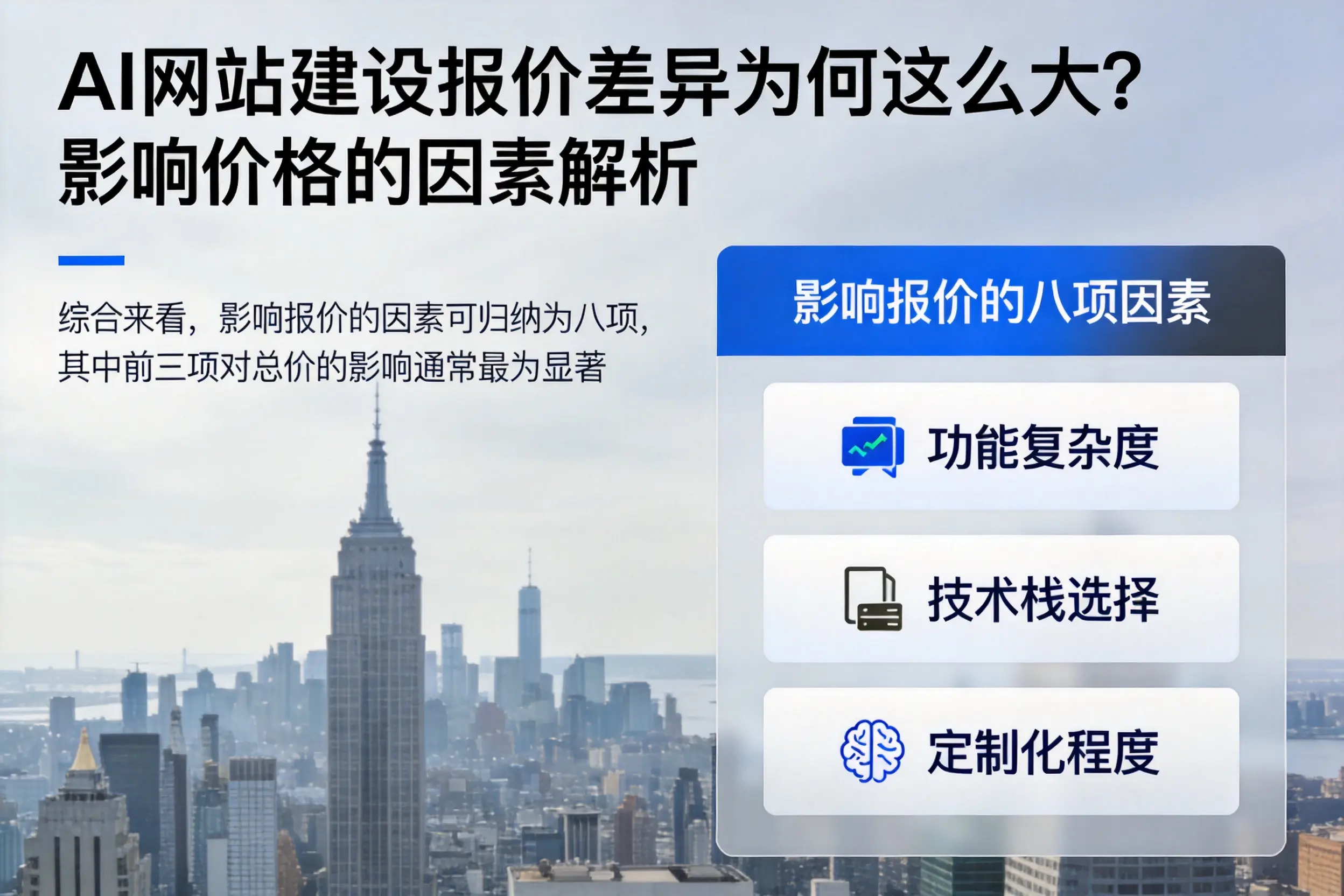 克拉玛依AI网站建设报价差异为何这么大？影响价格的因素解析