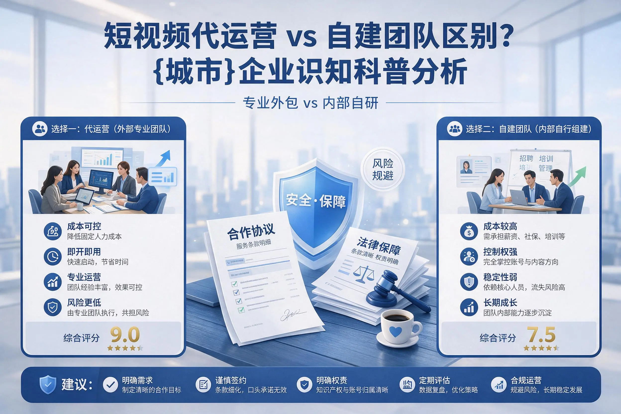 短视频代运营与自建团队区别？克拉玛依企业认知科普分析