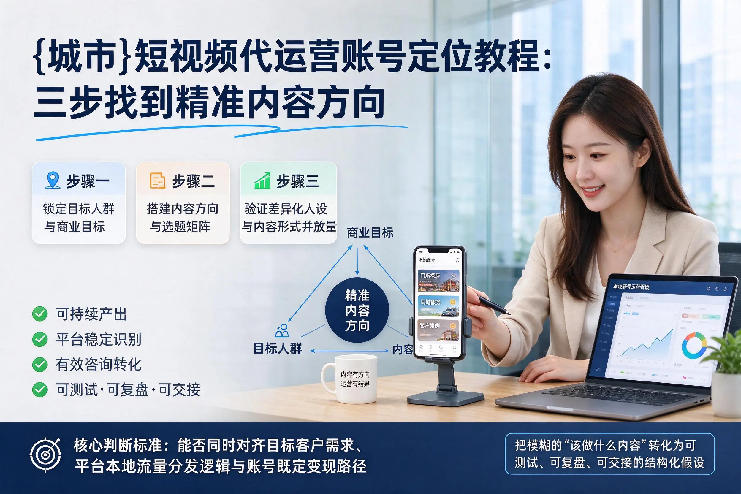 克拉玛依短视频代运营账号定位教程：三步找到精准内容方向