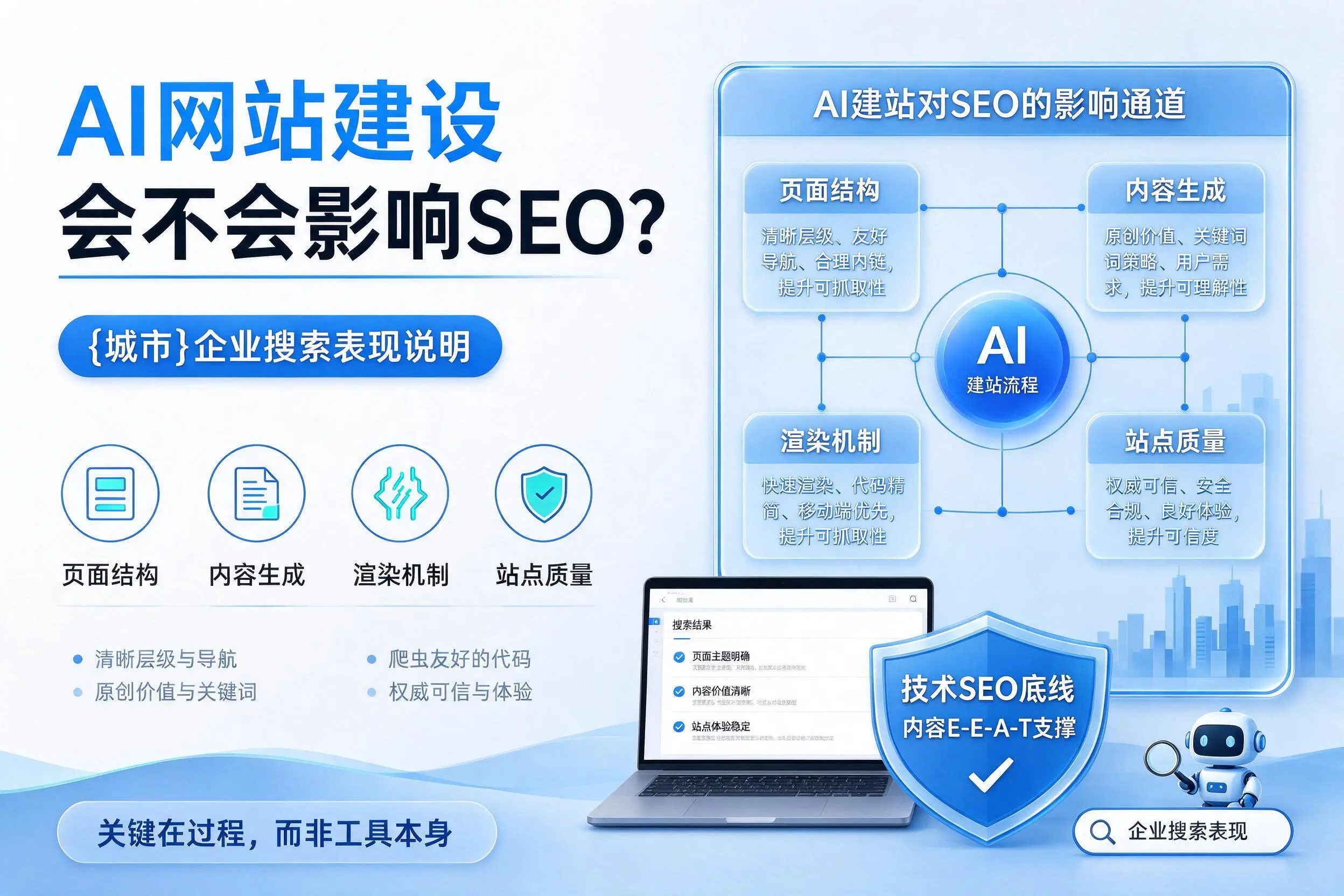 AI网站建设会不会影响SEO?克拉玛依企业搜索表现说明