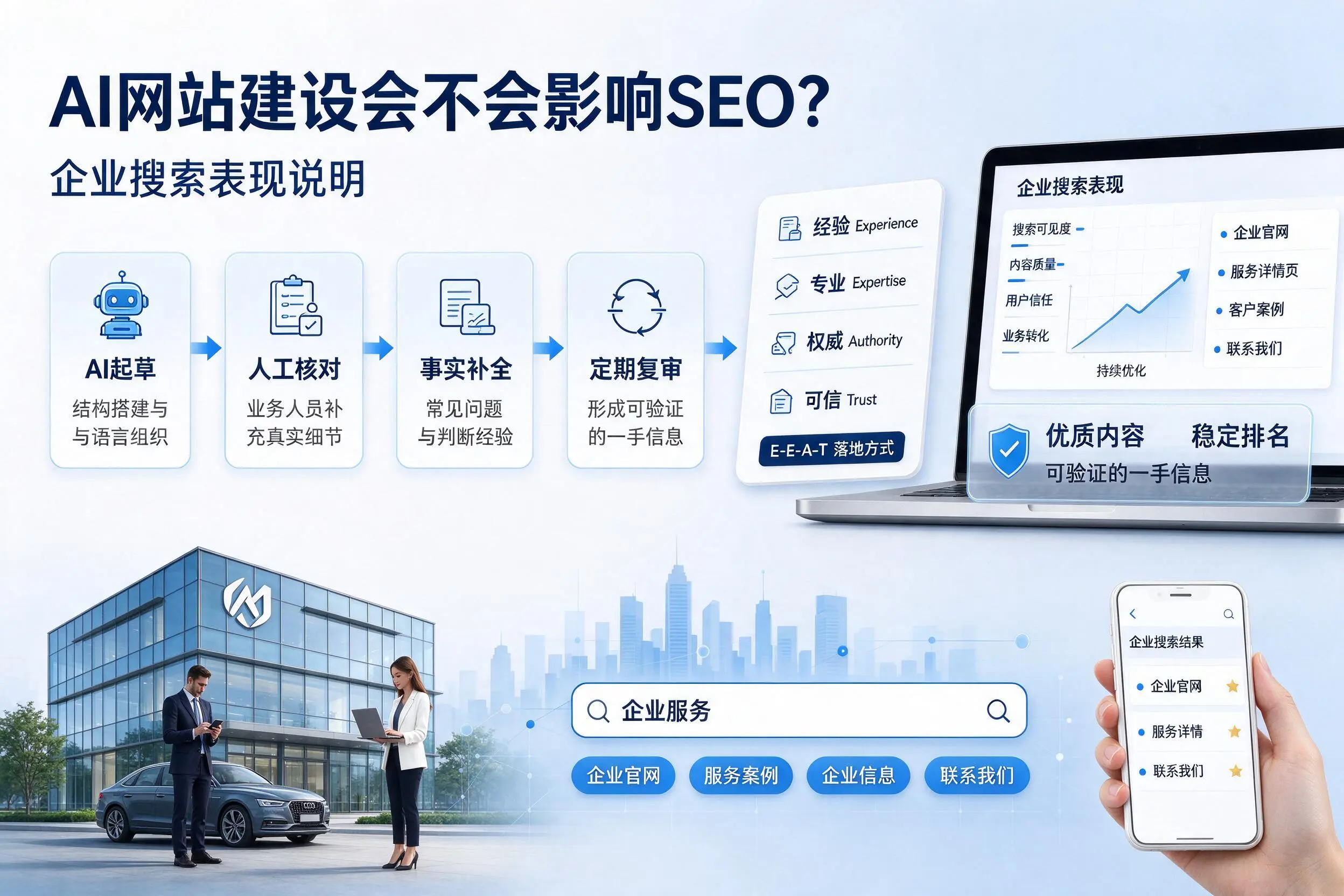 AI网站建设会不会影响SEO?克拉玛依企业搜索表现说明