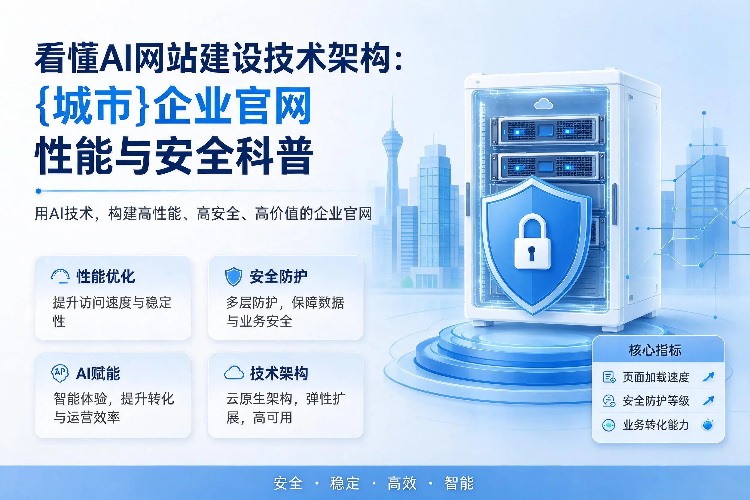 看懂AI网站建设技术架构:克拉玛依企业官网性能与安全科普