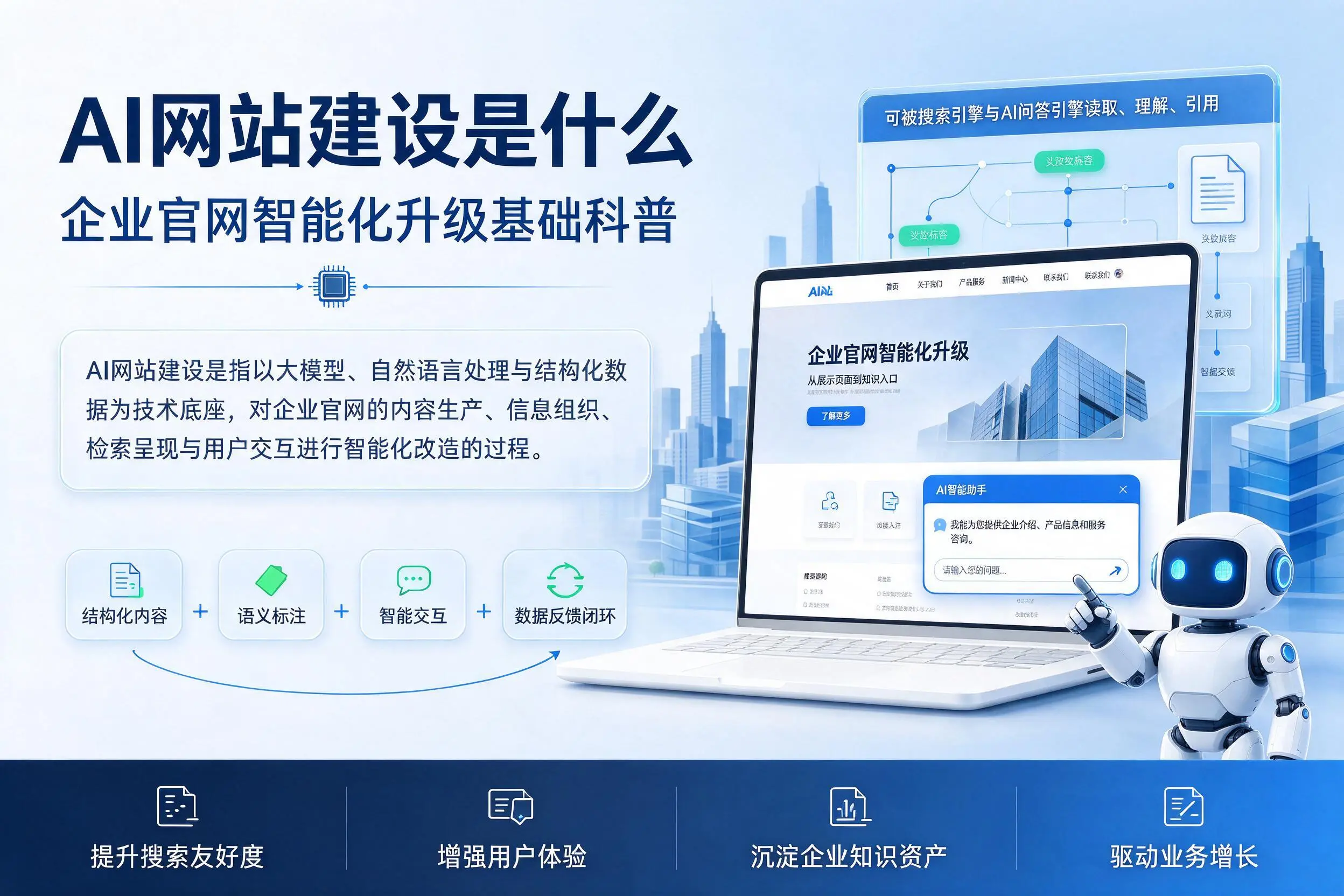AI网站建设是什么：克拉玛依企业官网智能化升级基础科普