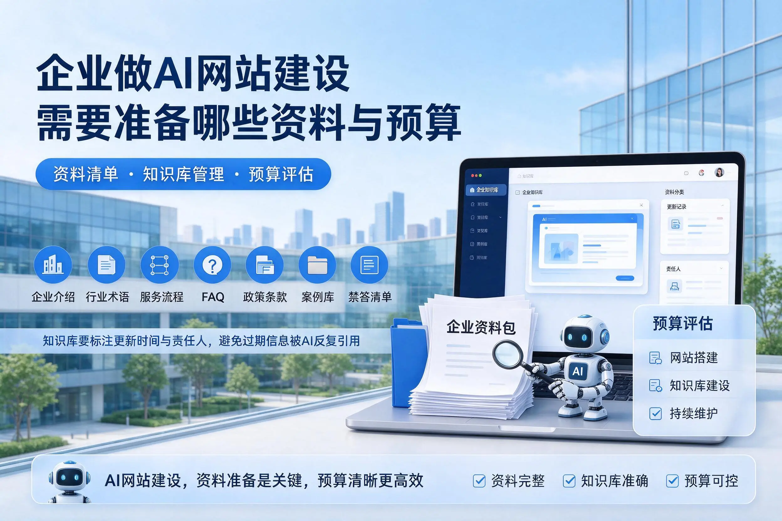 克拉玛依企业做AI网站建设需要准备哪些资料与预算